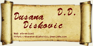Dušana Dišković vizit kartica